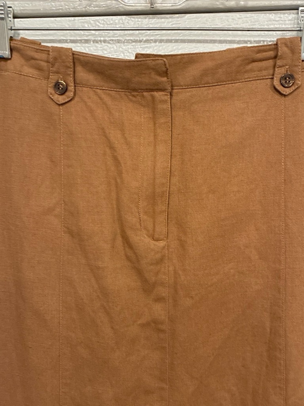 Women's Brown Long A-Line Skirt - Picture 2 of 6